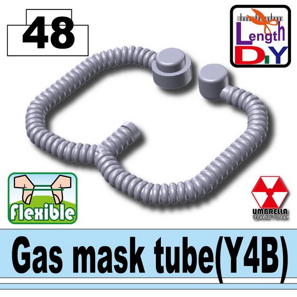 Minifig Cat Toys Shop > Gas Mask(GS00) > Light Silver Gas mask tube(Y2B)