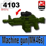 (4103)Tank Green-B_Machine gun(MK46s)